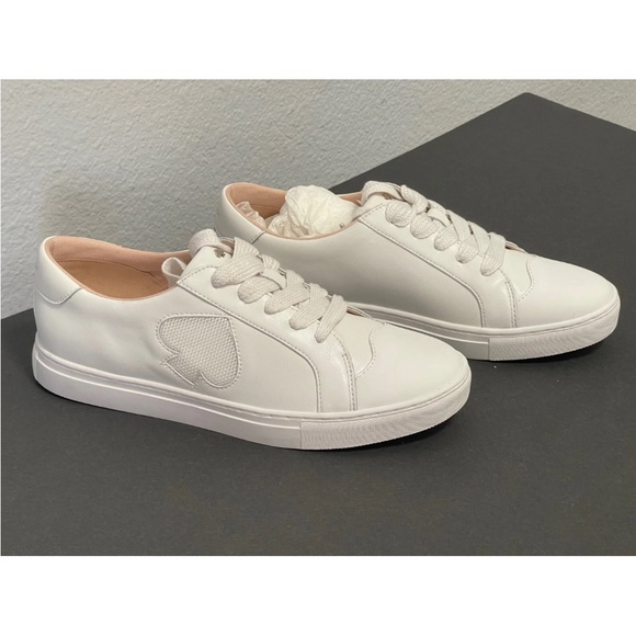 Kate Spade White Leather Sneakers Size 8.5. NWOT. - Picture 7 of 16